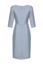 Angela Dress in Ash Sateen