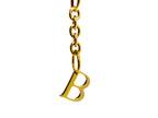 Initial Charm with Logo Oval Clip