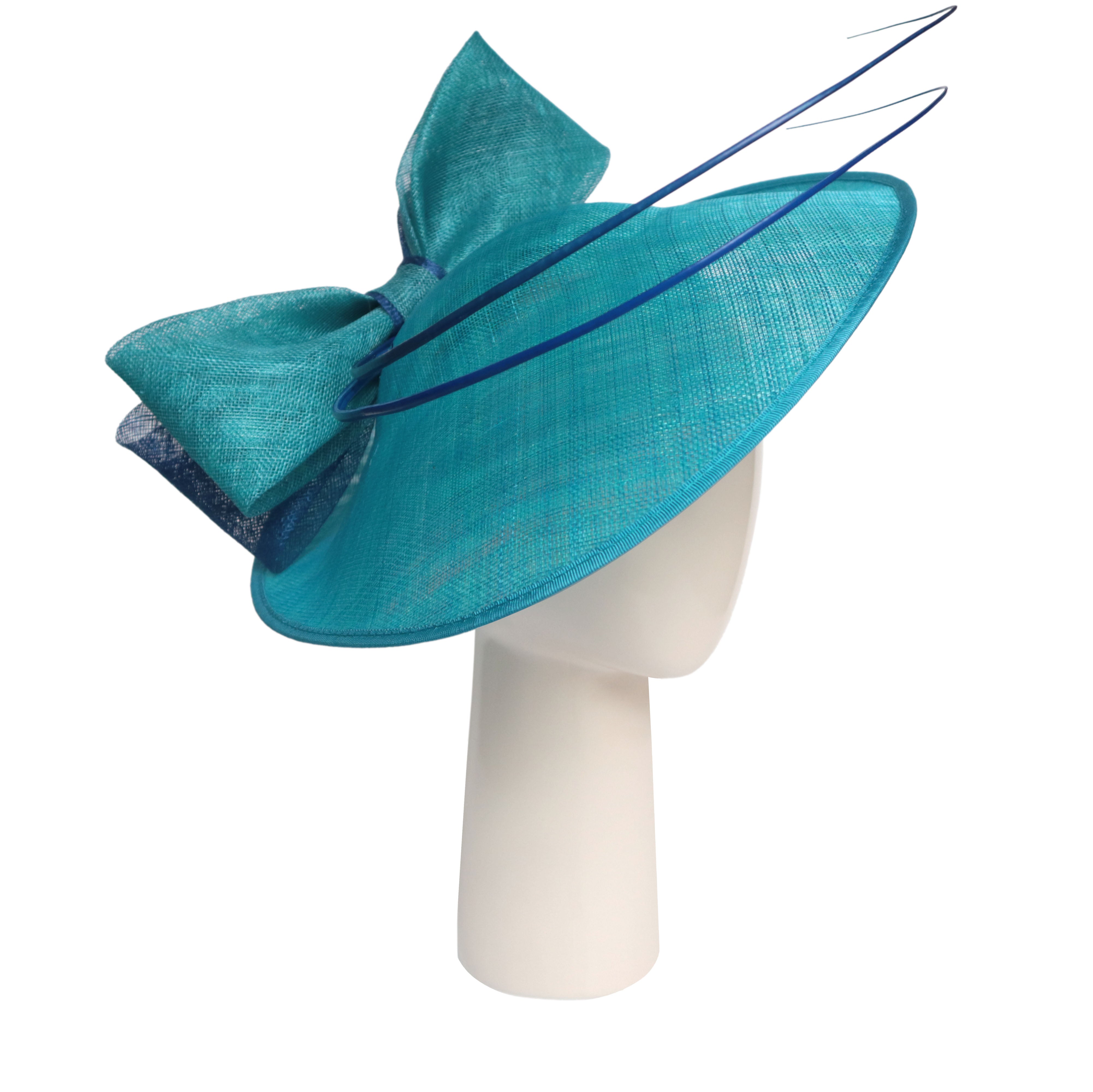 Bow Teardrop Hat in Turquoise / Sapphire