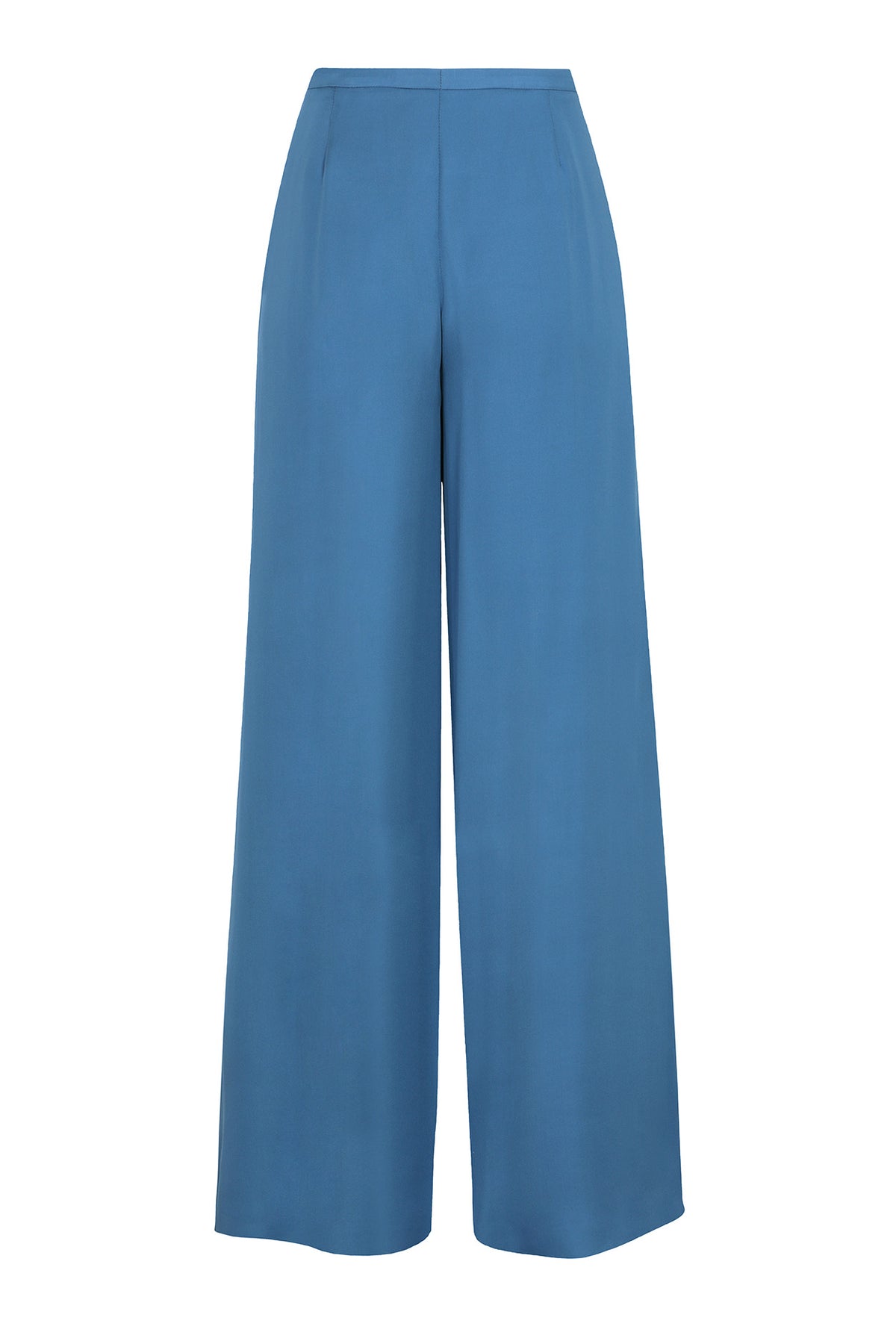 Camille Trousers in Rackley Blue Double Georgette