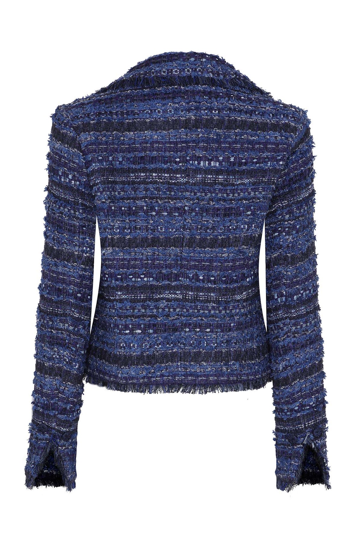 Davi Jacket in Blue Striped French Tweed