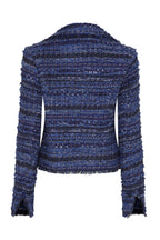 Davi Jacket in Blue Striped French Tweed