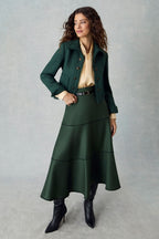 Davi Jacket in Olive Green Boucle