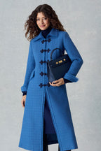 Davina Coat in Rackley Blue Boucle