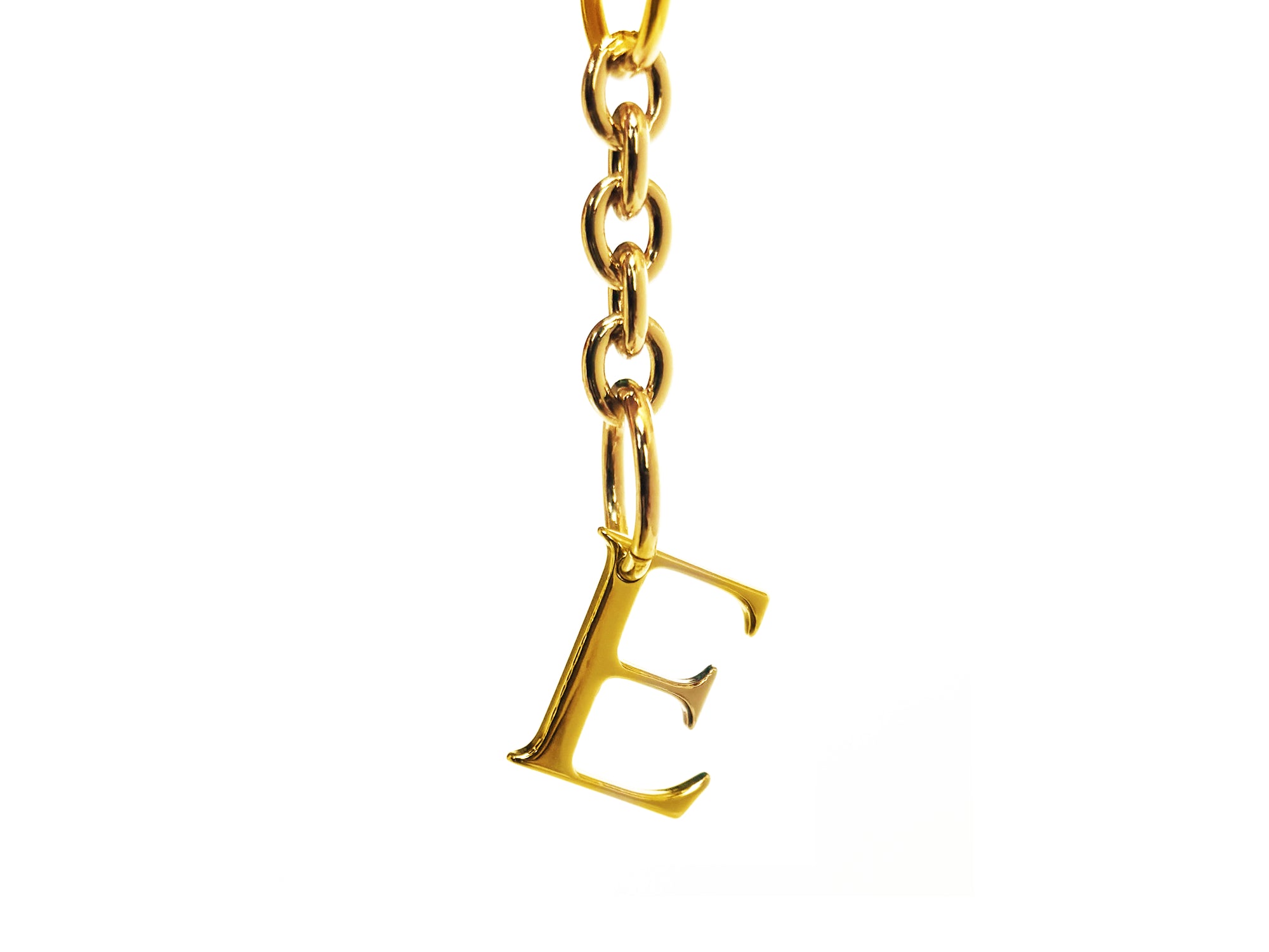 Initial Charm with Logo Oval Clip