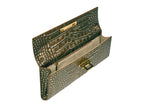 Fonteyn Clutch Orinoco 'Croc' Print Calf Leather Handbag - Bronze