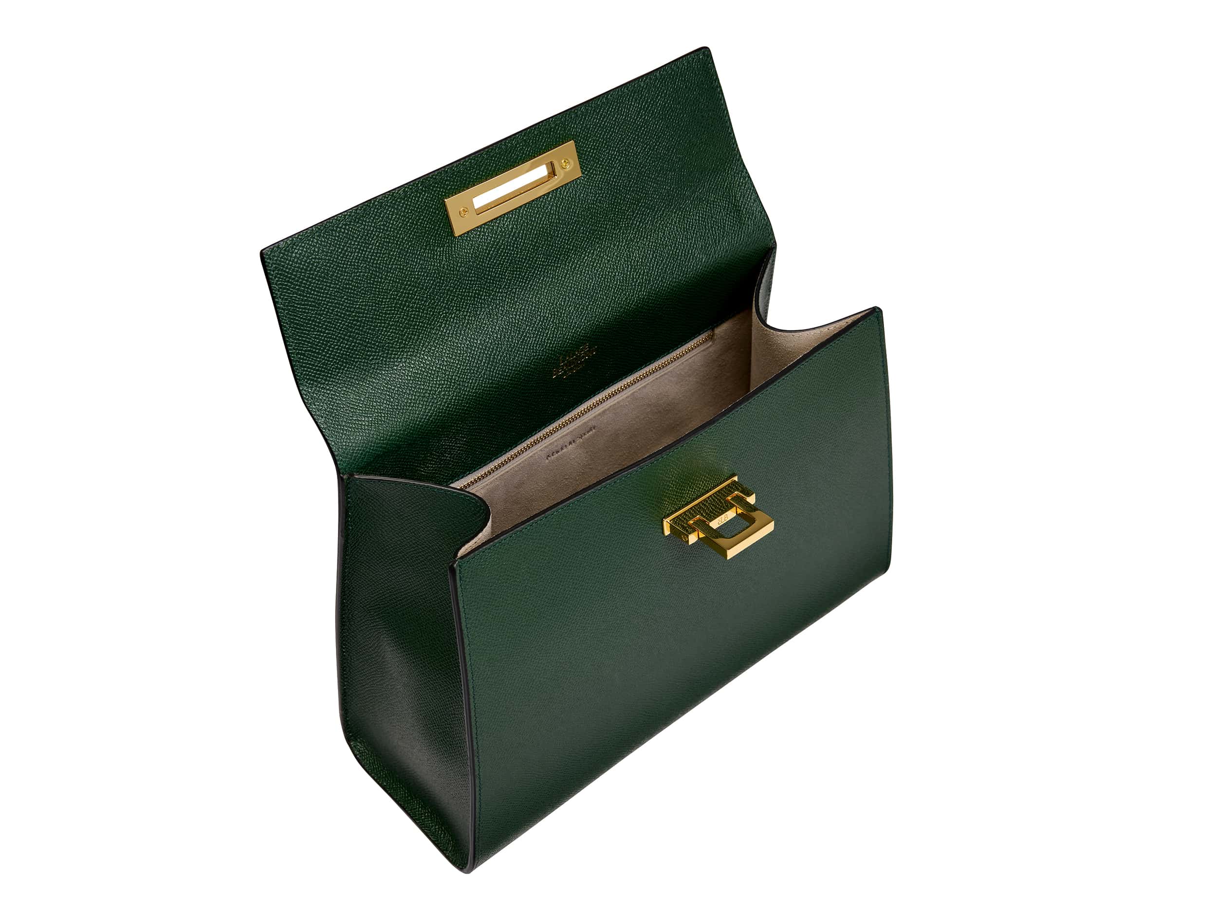 Fonteyn Large Palmellato Handbag Dark Green | Lalage Beaumont