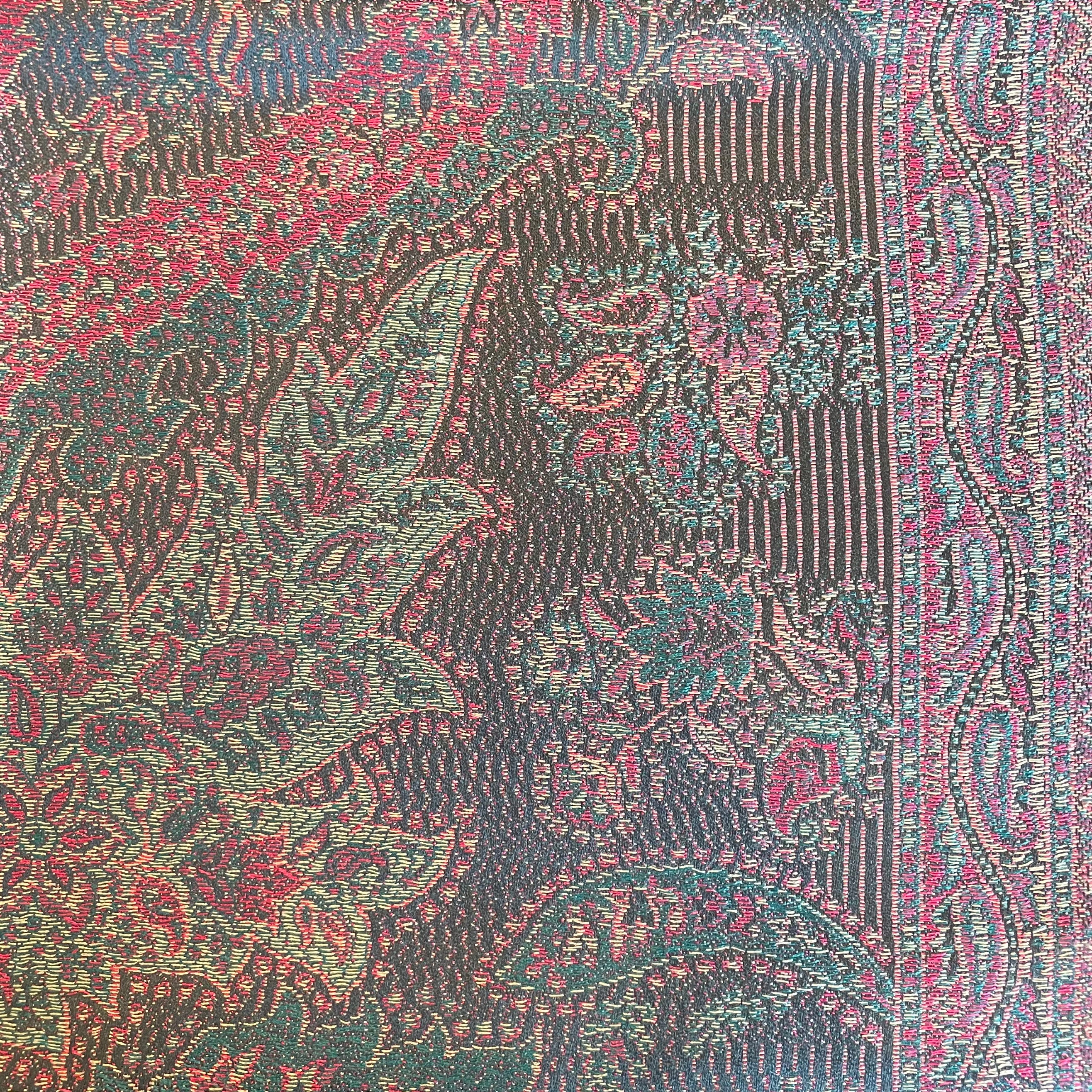 Silk Jacquard Long Scarf - Various Colours