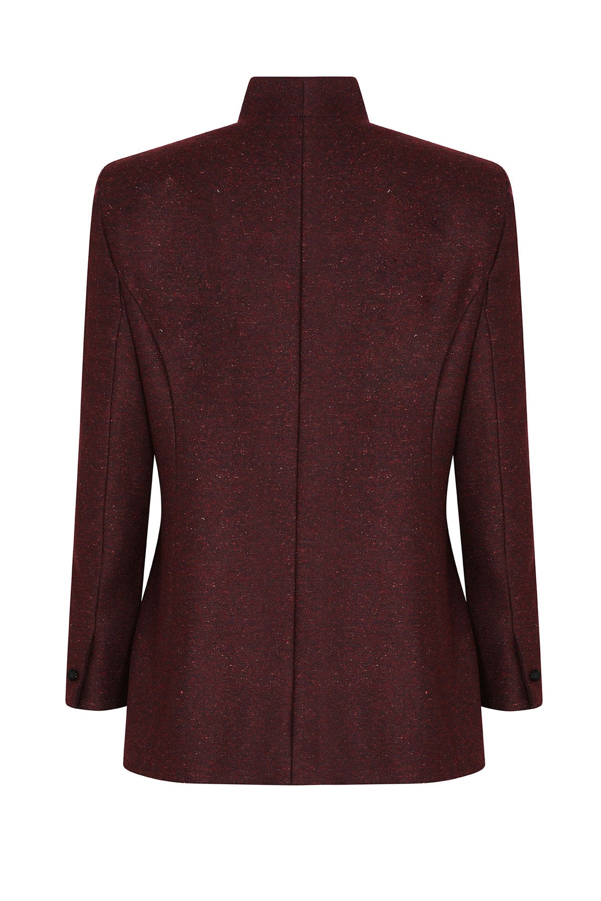 Isabelle Jacket in Burgundy Donegal