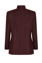 Isabelle Jacket in Burgundy Donegal