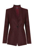 Isabelle Jacket in Burgundy Donegal