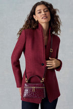 Isabelle Jacket in Dark Rose Boucle