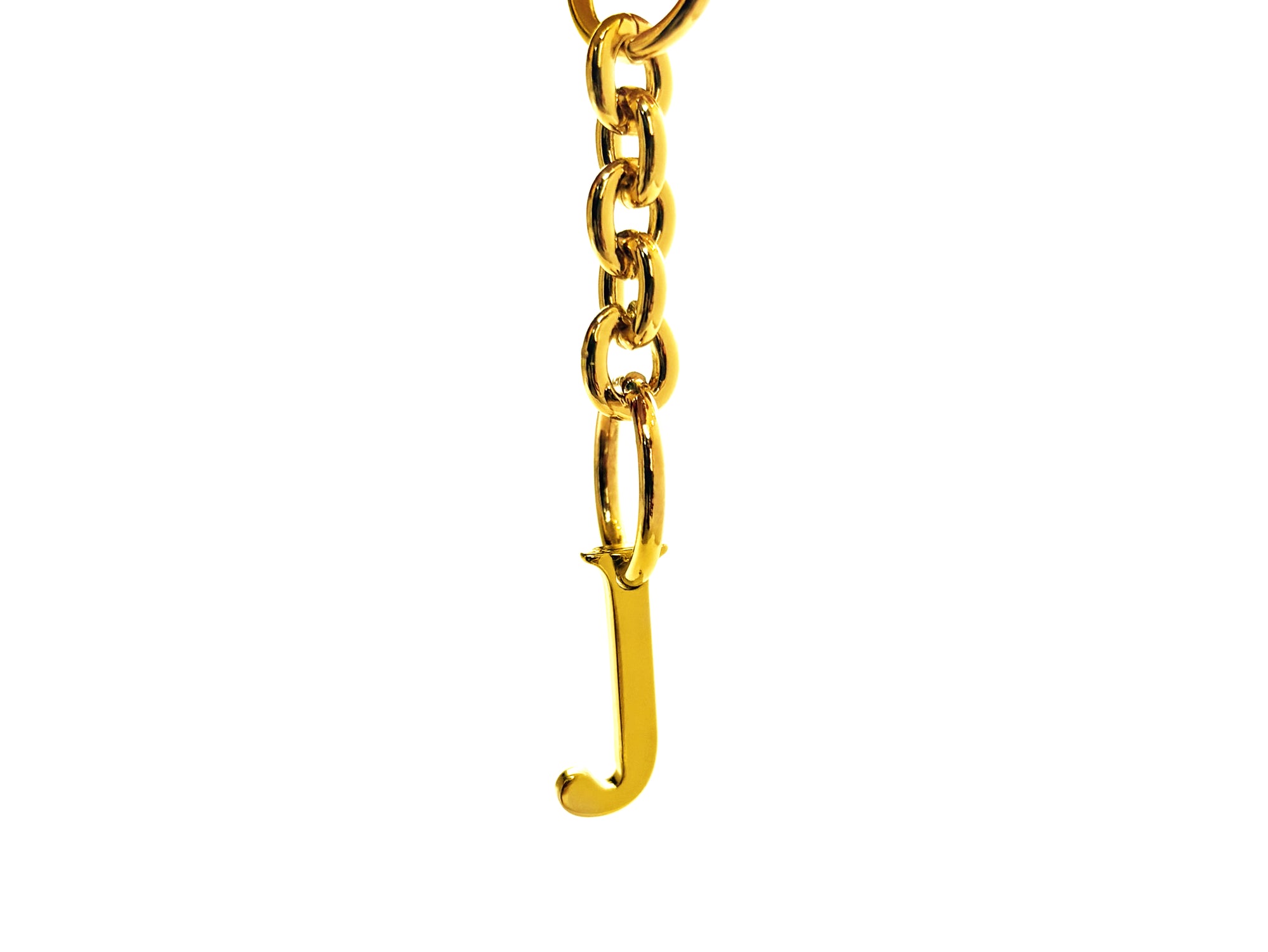 Initial Charm with Logo Oval Clip