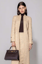 Claire Coat in Camel Tweed