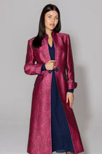 Vanessa Coat in Berry Brocade