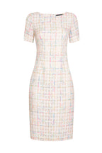 Angie Dress in Cream/Multi Tweed