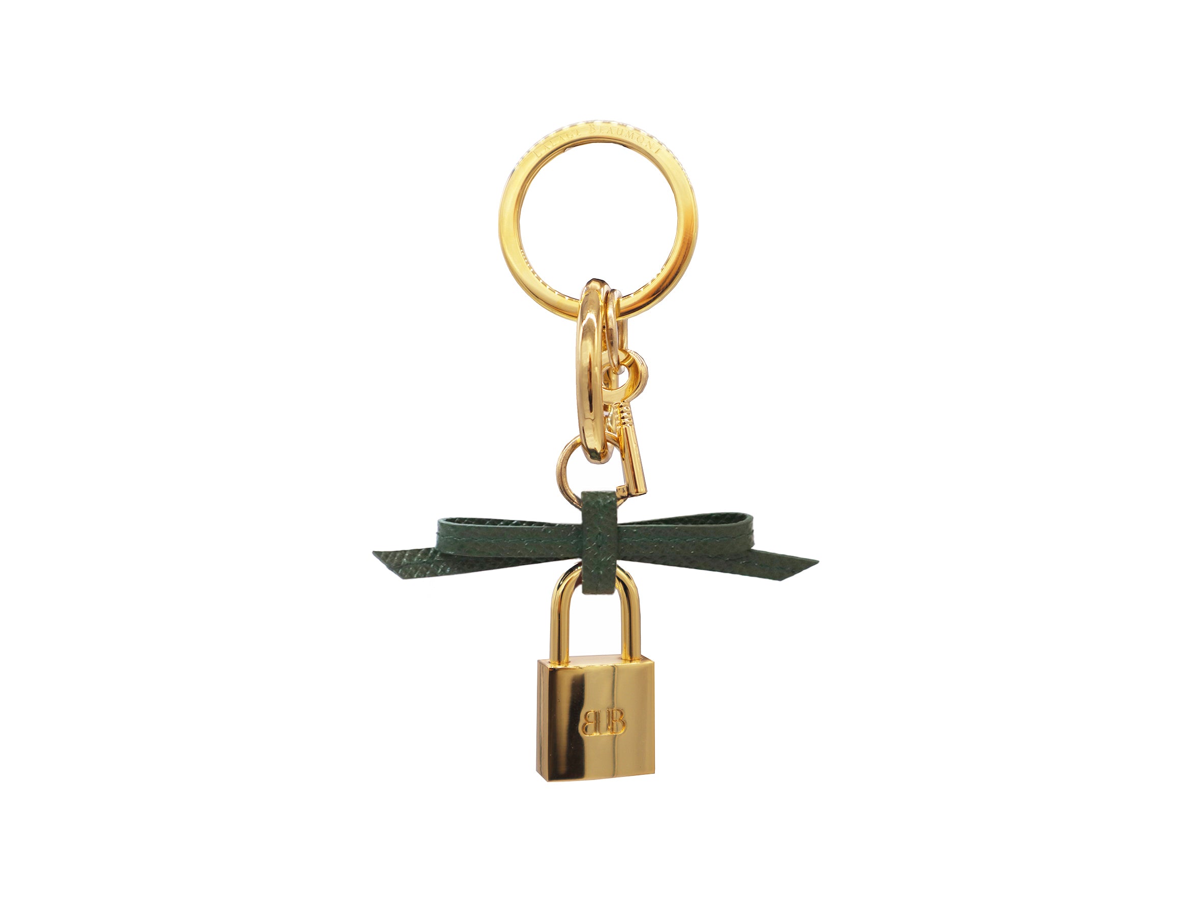 Bow and Padlock Keyring/Bag Charm - Dolomite - Dark Green – Lalage Beaumont