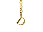 Initial Charm with Logo Oval Clip