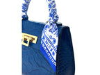 Banderole - Silk Ribbon Scarf - Delft Royal/White