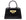 A black 'Croc' print Italian calf leather handbag with gold plated hardware and a top handle.