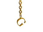 Initial Charm with Logo Oval Clip
