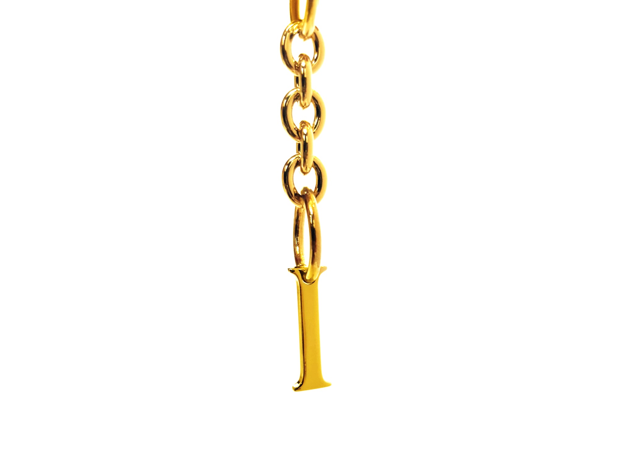 Initial Charm with Logo Oval Clip