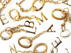 Initial Charm with Logo Oval Clip
