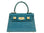 Lalage Beaumont Maya Mignon Galapagos teal with gold hardware