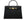 A black Maya Grande Dolomite handbag with gold plated hardware and a pebble print texture, featuring a top handle, detachable strap and gold accents.
