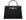 A black Italian calf leather handbag with pebble print and silver-colored hardware, featuring a top handle and a detachable shoulder strap.