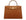 A large tan colored Italian calf leather handbag with pebble print texture, gold plated hardware, and a top handle with a detachable strap.