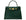 A large dark green ‘croc’ print Italian calf leather handbag with top handle, detachable strap and gold plated hardware