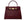 A large wine ‘croc’ print Italian calf leather handbag with top handle, detachable strap and gold plated hardware with magnetic fastening.