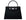 A black Maya Large Italian leather handbag with a pebble print, featuring a top handle, detachable strap and silver colored hardware.