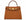 A large tan pebble print Italian calf leather handbag with top handle, detachable strap and gold plated hardware