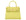 A bright yellow luxury Italian leather natural soft grain handbag with a top handle, detachable strap and gold-plated hardware, positioned against a plain background.
