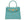 A turquoise 'Croc' print Italian calf leather handbag with gold plated hardware and a top handle.