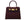 A burgundy wine coloured, medium-sized Italian leather handbag with a pebble print and gold plated hardware, featuring a top handle and a detachable shoulder strap.