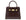 Brown textured ‘lizard’ print Italian leather handbag with gold hardware on a white background