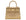 Medium gold natural grain Italian leather handbag with gold hardware, a top handle and a detachable strap on a white background