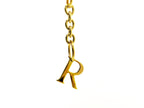 Initial Charm with Logo Oval Clip