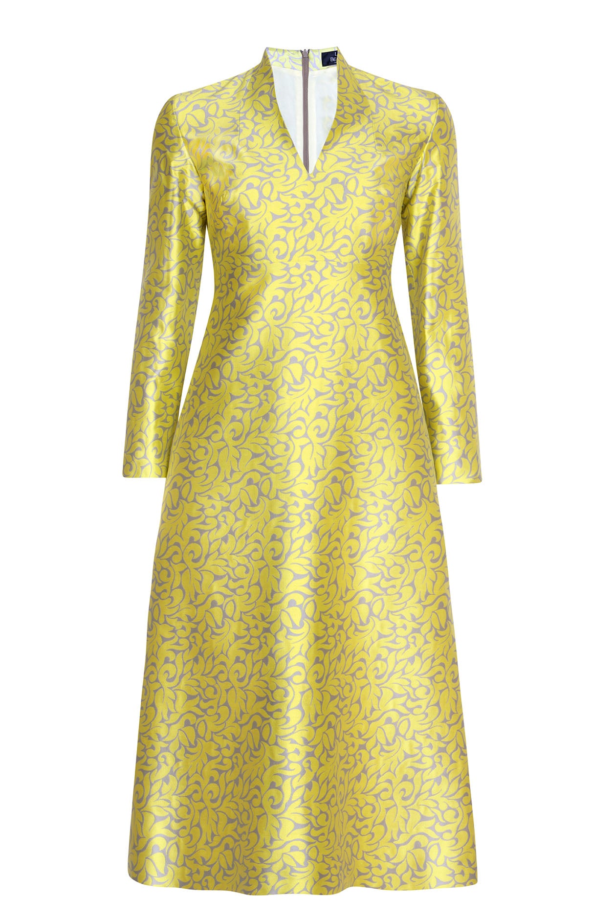 yellow grey dress EOS MINI DRESS