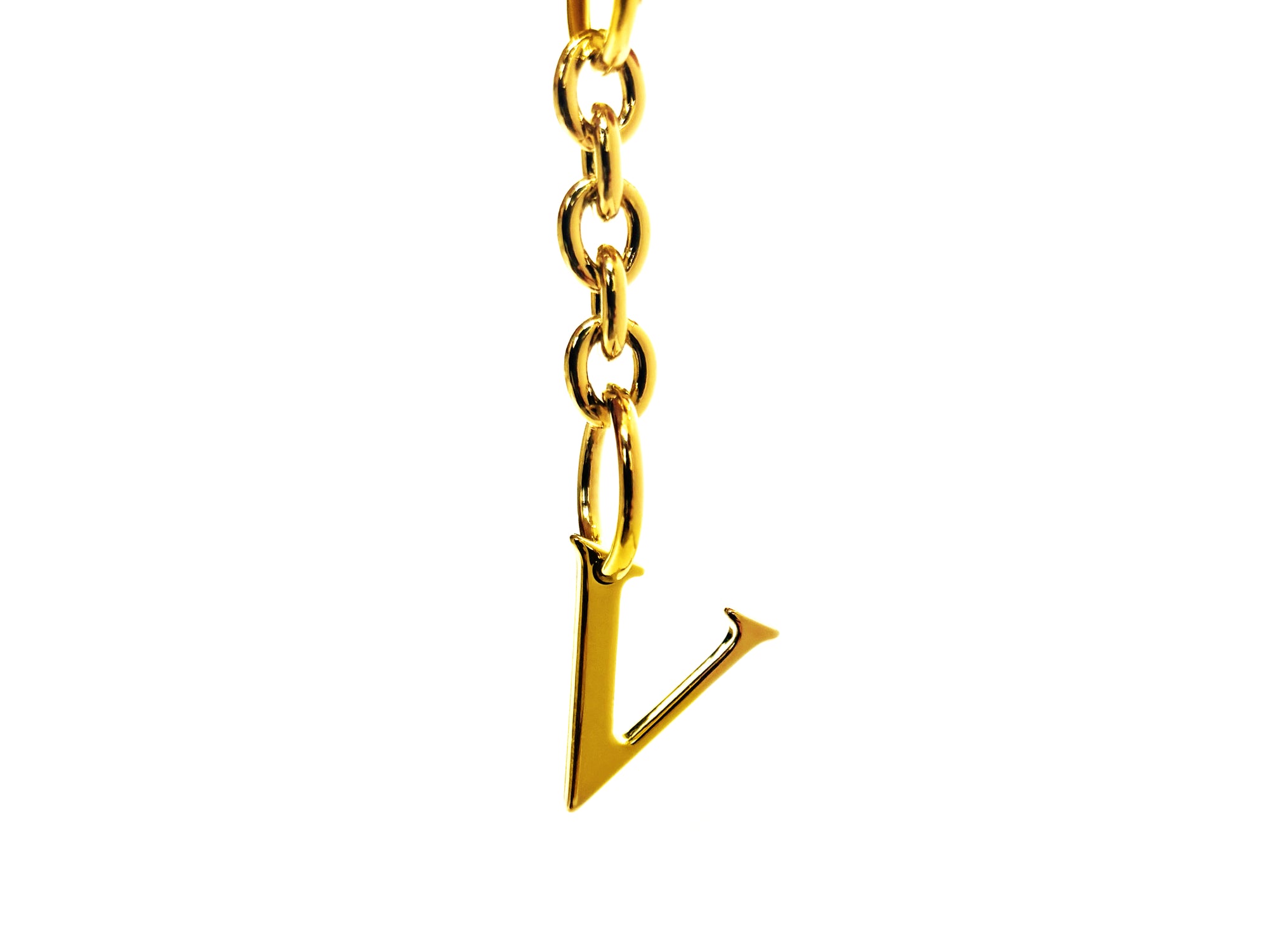 Initial Charm with Logo Oval Clip