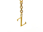 Initial Charm with Logo Oval Clip