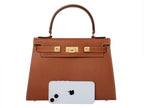 Maya Large Pythonskin Handbag - Wine