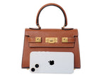 Maya Mignon Pythonskin Handbag - Wine