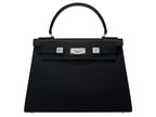 Maya Large Dolomite Pebble Print Calf Leather Handbag - Black/Silver