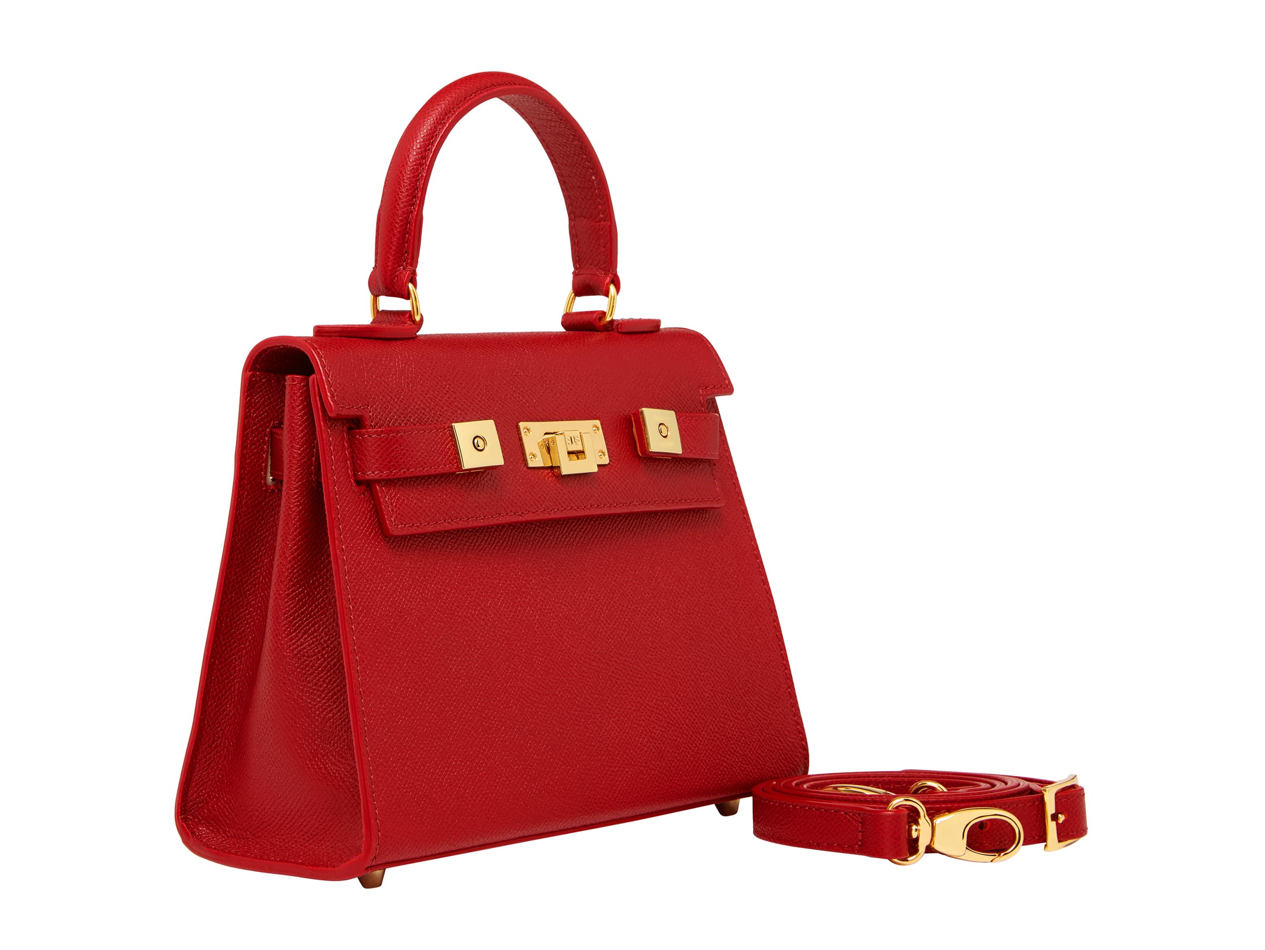 Maya Midi Palmellato Handbag Scarlet | Lalage Beaumont