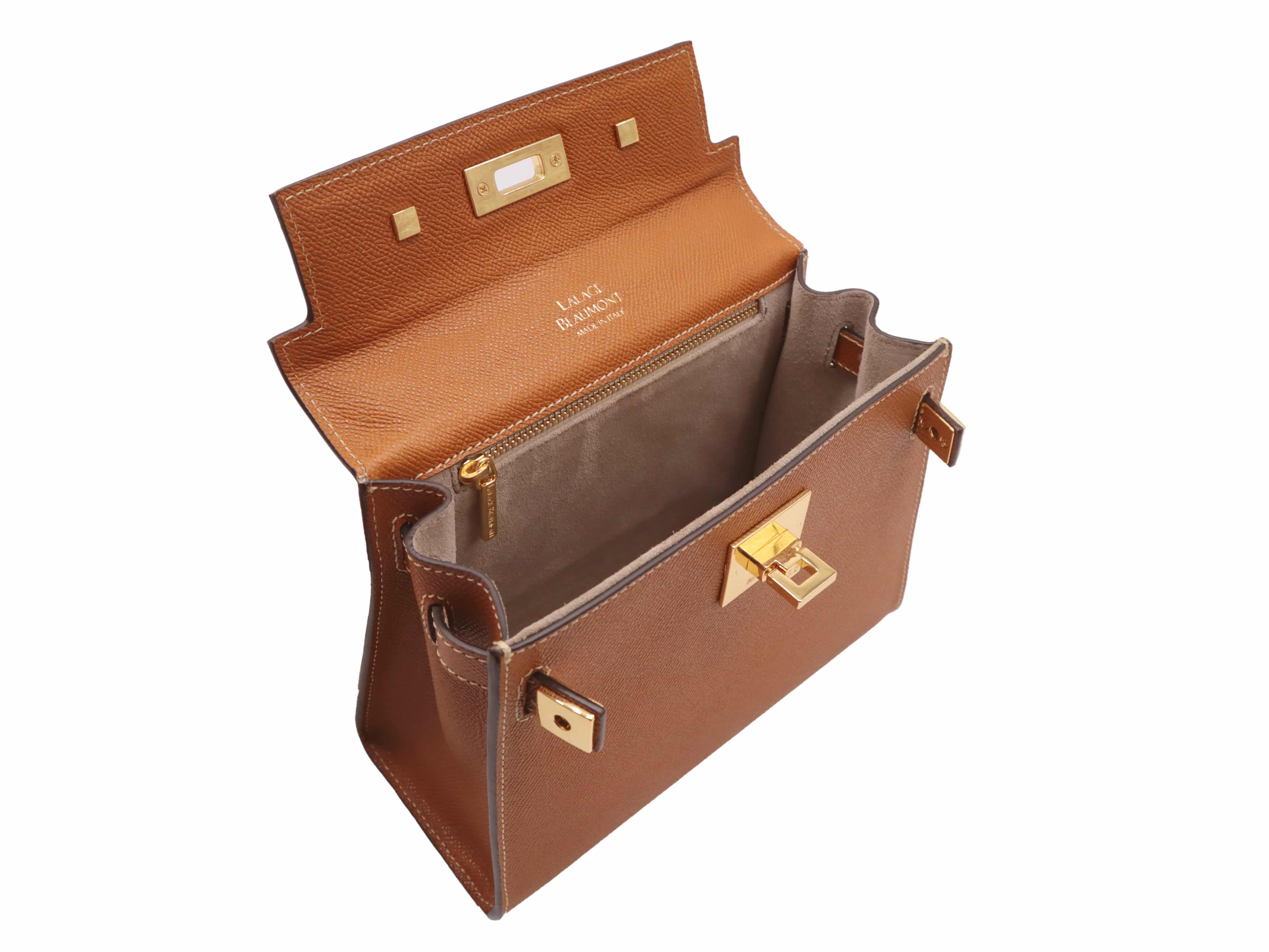 【Margaret Hammock】 ビッグトートバッグ / マロンベージュ Maya Midi Palmellato Handbag Tan | Lalage Beaumont