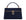 Lalage Beaumont Ninette Large handbag in navy lizard print leather